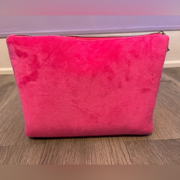 Juicy Couture: Rhinestone Juicy Logo Velour Makeup/Cosmetic Bag, Color: Pink - Picture 2 of 3